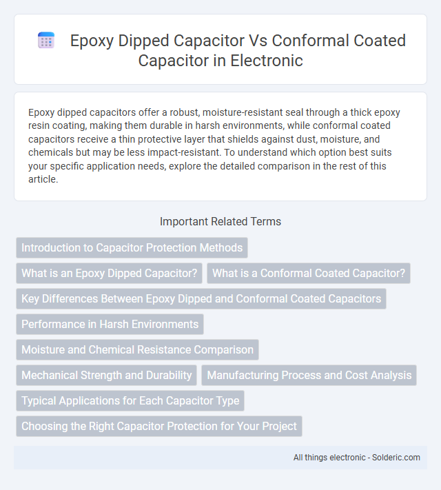 Conformal Coated Capacitor vs Epoxy Dipped Capacitor - What is the difference?