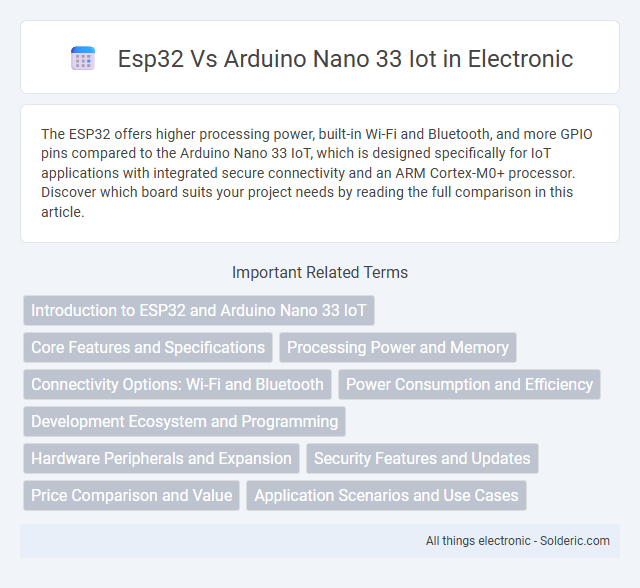 Arduino Nano 33 IoT vs ESP32 - What is the difference?