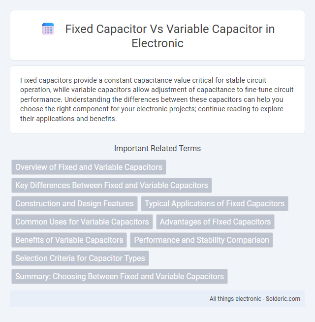 Fixed Capacitor vs Variable Capacitor - What is the difference?