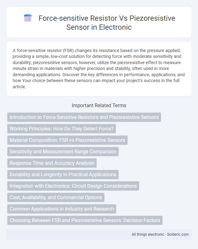 Force-sensitive resistor vs Piezoresistive sensor - What is the difference?