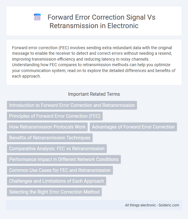 Forward Error Correction Signal vs Retransmission - What is the difference?