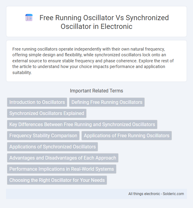 Free Running Oscillator vs Synchronized Oscillator - What is the difference?
