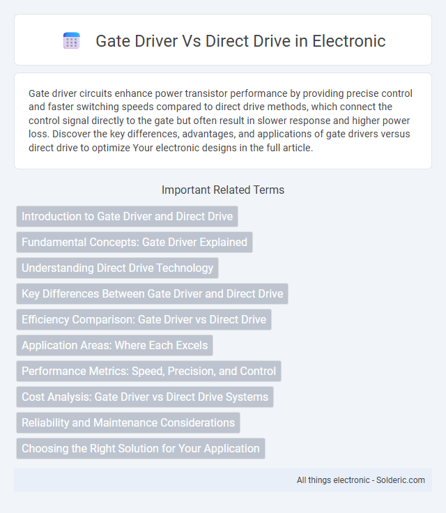 Direct Drive vs Gate Driver - What is the difference?