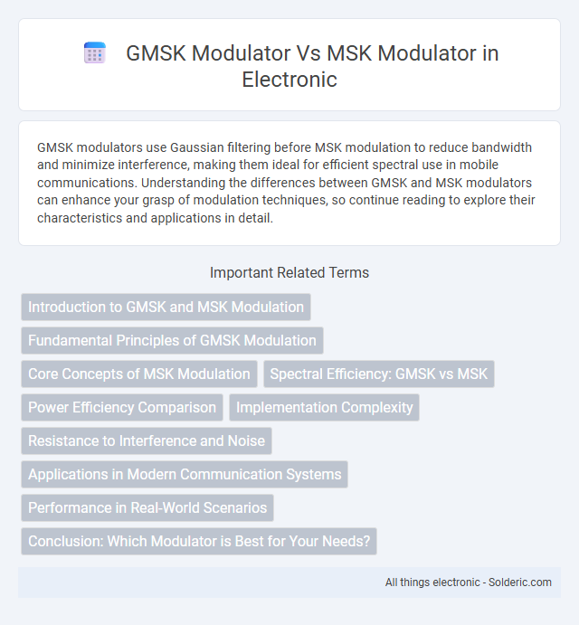GMSK modulator vs MSK modulator - What is the difference?