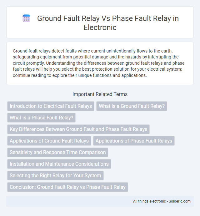 Phase Fault Relay vs Ground Fault Relay - What is the difference?