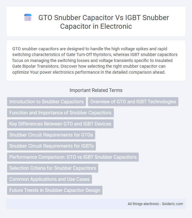 GTO snubber capacitor vs IGBT snubber capacitor - What is the difference?