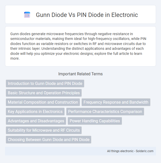 PIN Diode vs Gunn Diode - What is the difference?