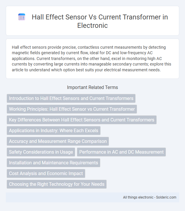 Current Transformer vs Hall Effect Sensor - What is the difference?
