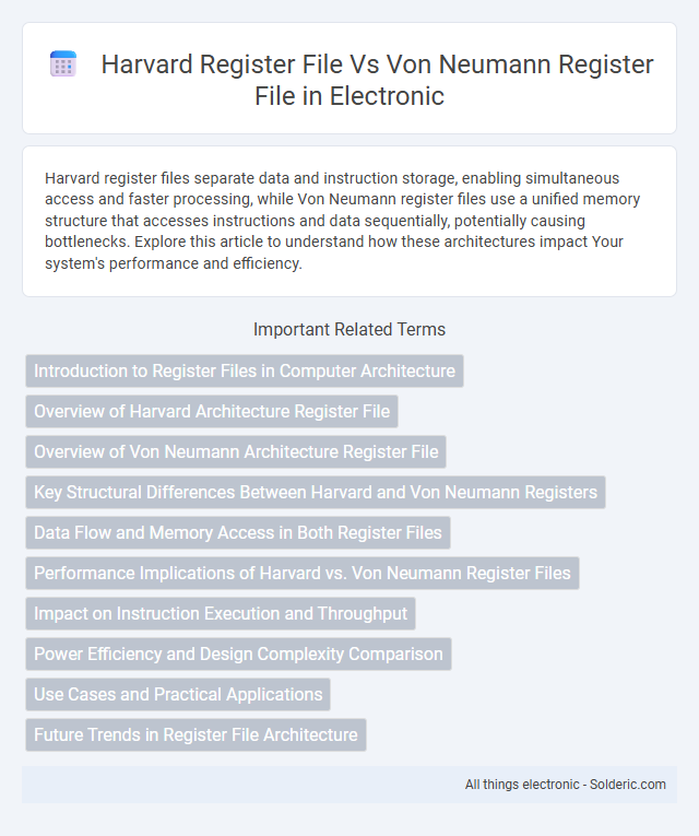 Harvard Register File vs Von Neumann Register File - What is the difference?
