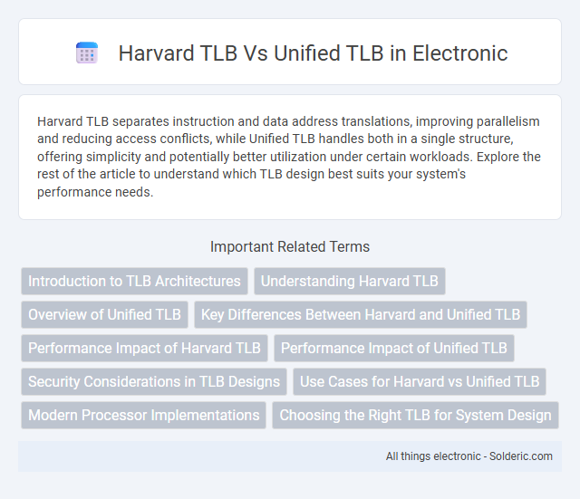 Harvard TLB vs Unified TLB - What is the difference?