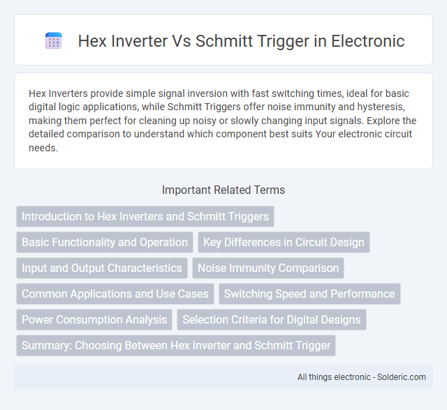 Schmitt Trigger vs Hex Inverter - What is the difference?