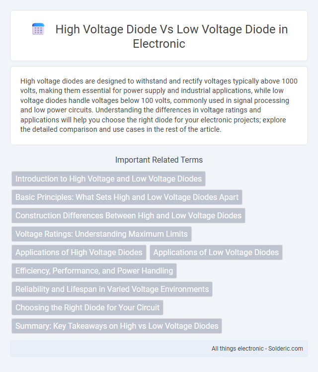 High voltage diode vs Low voltage diode - What is the difference?