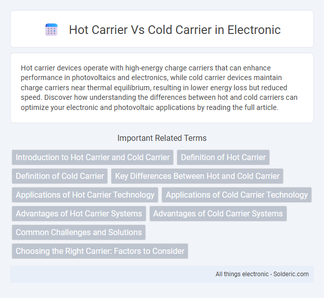 Cold carrier vs Hot carrier - What is the difference?