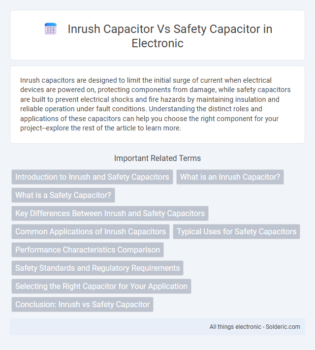Safety Capacitor vs Inrush Capacitor - What is the difference?