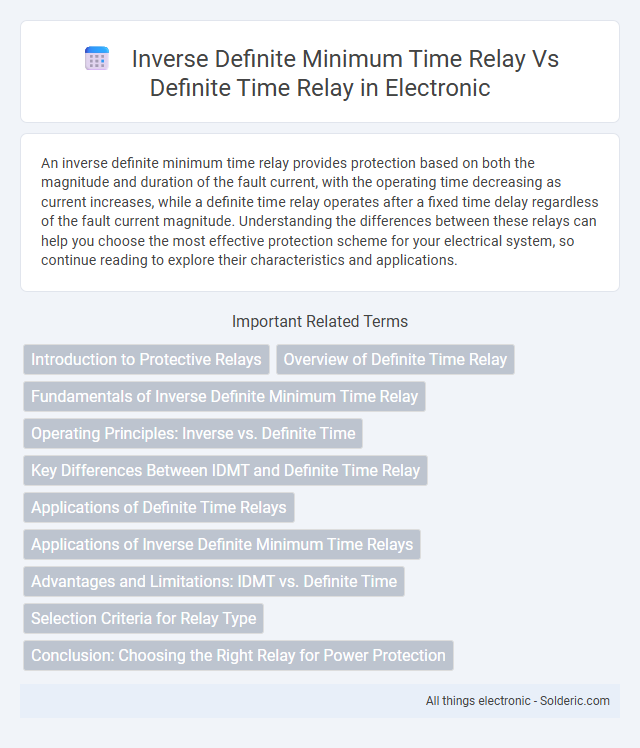 Definite Time Relay vs Inverse Definite Minimum Time Relay - What is the difference?