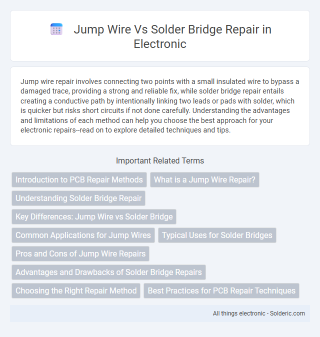 Jump Wire vs Solder Bridge Repair - What is the difference?
