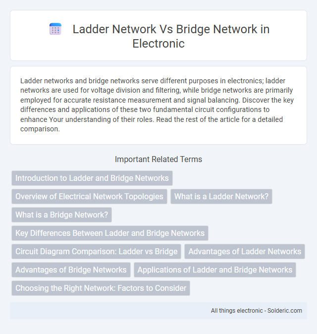 Bridge Network vs Ladder Network - What is the difference?