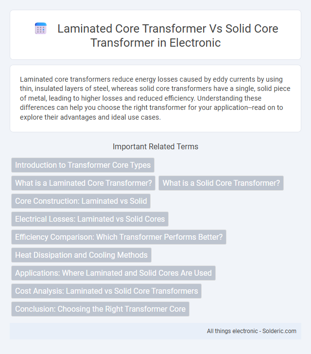 Laminated Core Transformer vs Solid Core Transformer - What is the difference?