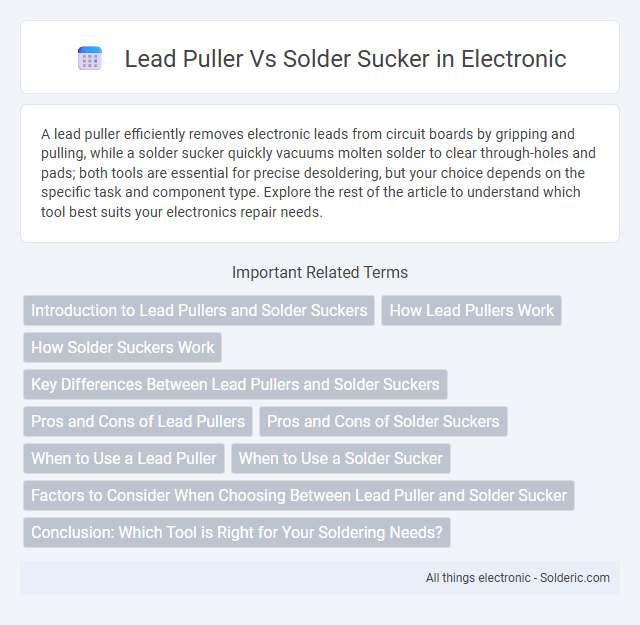 Lead Puller vs Solder Sucker - What is the difference?