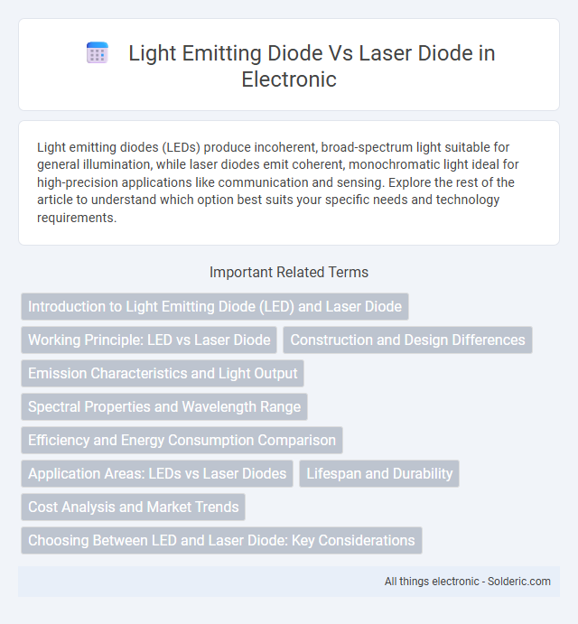 Laser diode vs Light emitting diode - What is the difference?