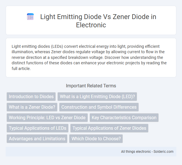 Light Emitting Diode vs Zener Diode - What is the difference?