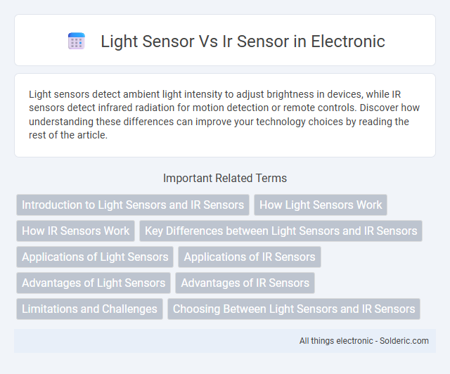 IR Sensor vs Light Sensor - What is the difference?