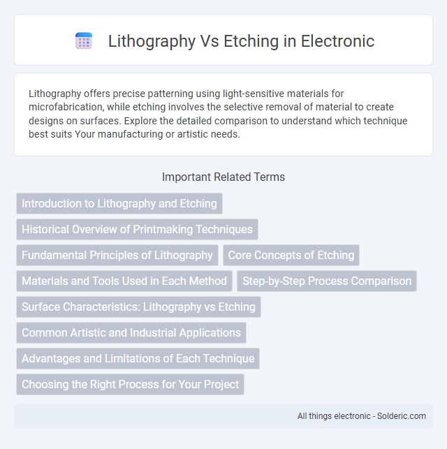Etching vs Lithography - What is the difference?