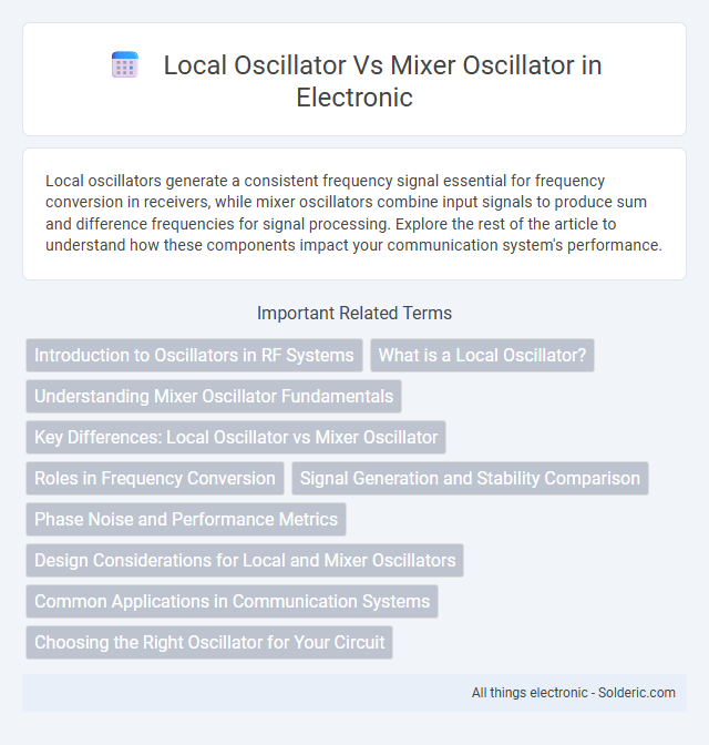 Local Oscillator vs Mixer Oscillator - What is the difference?