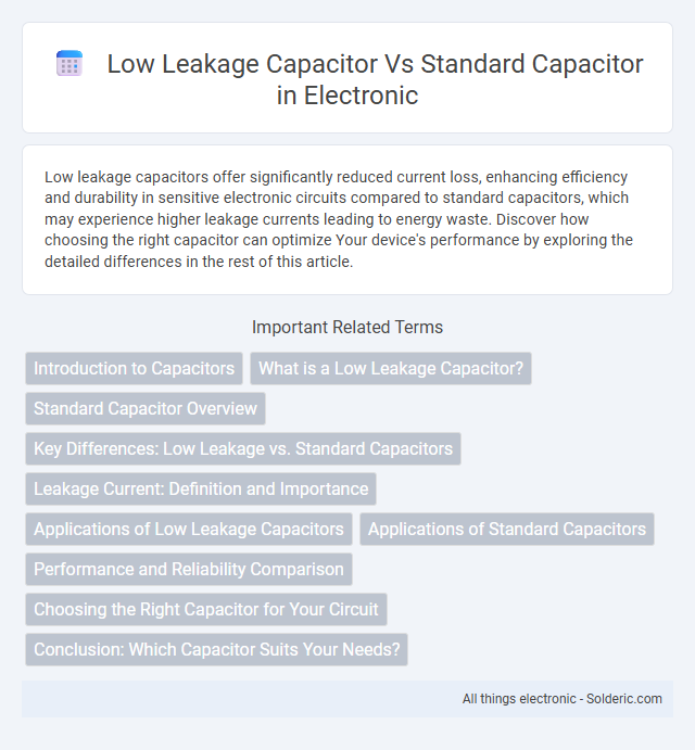 Low Leakage Capacitor vs Standard Capacitor - What is the difference?