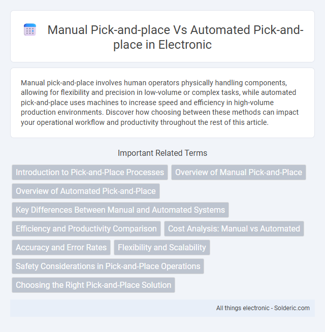 Automated pick-and-place vs manual pick-and-place - What is the difference?