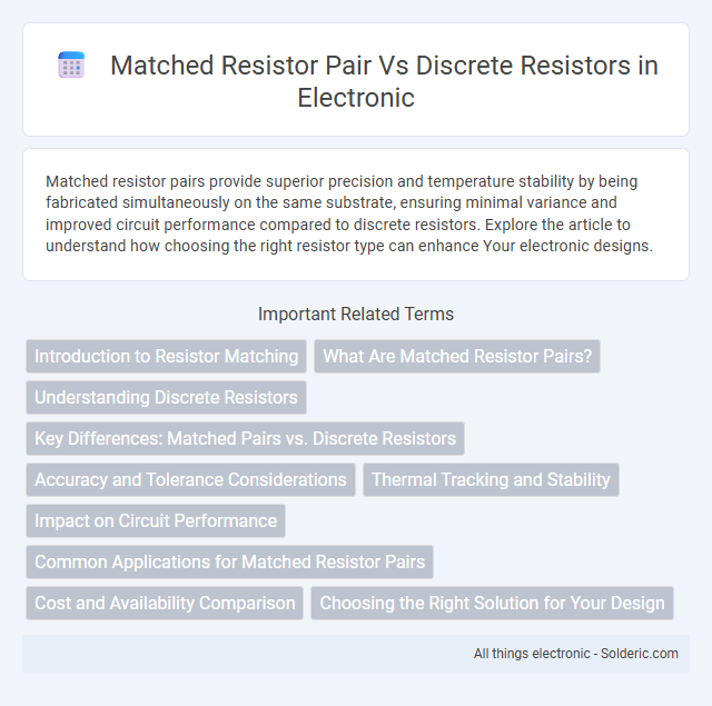Discrete resistors vs matched resistor pair - What is the difference?