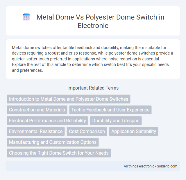 Metal Dome vs Polyester Dome Switch - What is the difference?