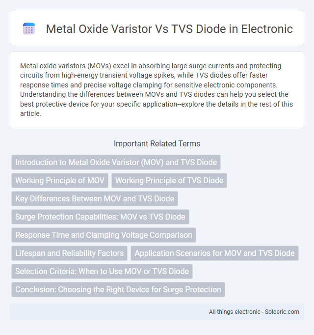 Metal Oxide Varistor vs TVS Diode - What is the difference?