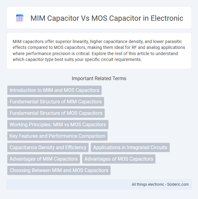 MIM Capacitor vs MOS Capacitor - What is the difference?