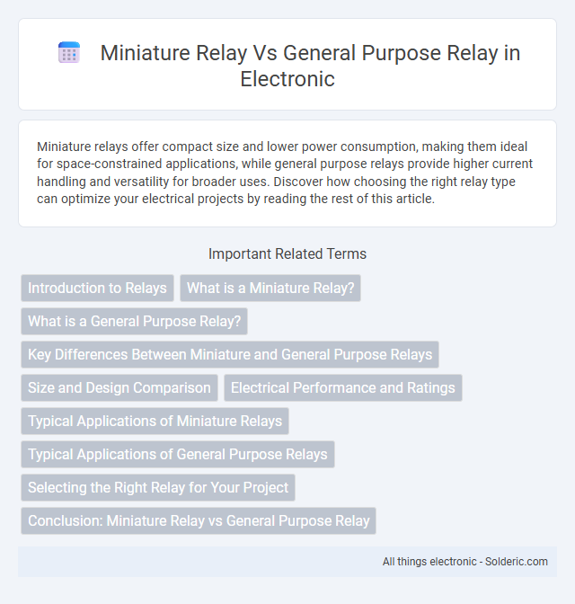 General Purpose Relay vs Miniature Relay - What is the difference?