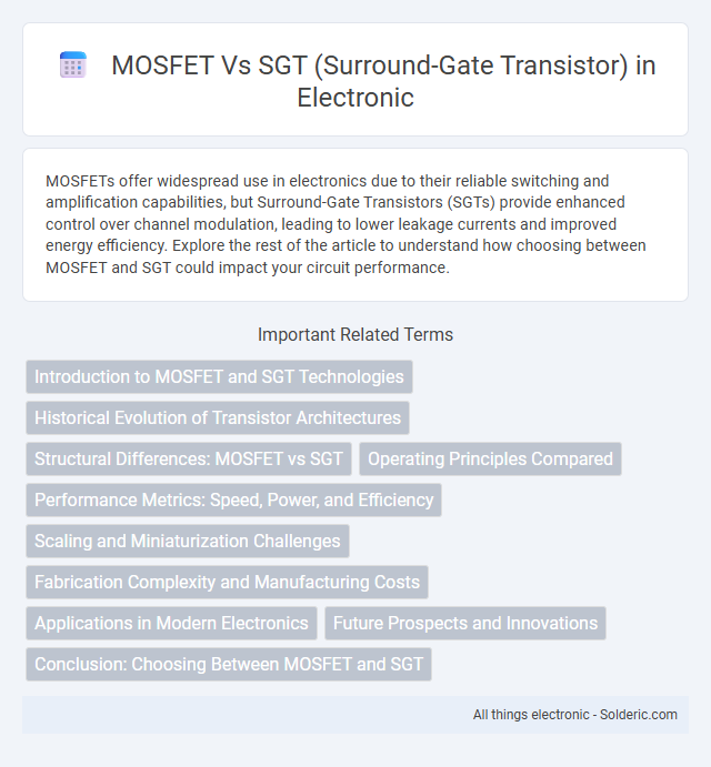 MOSFET vs Surround-Gate Transistor (SGT) - What is the difference?