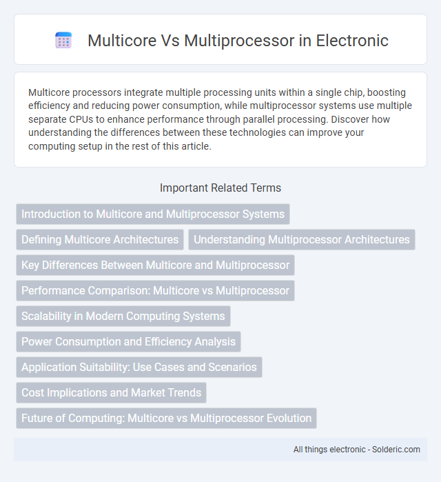 Multiprocessor vs Multicore - What is the difference?