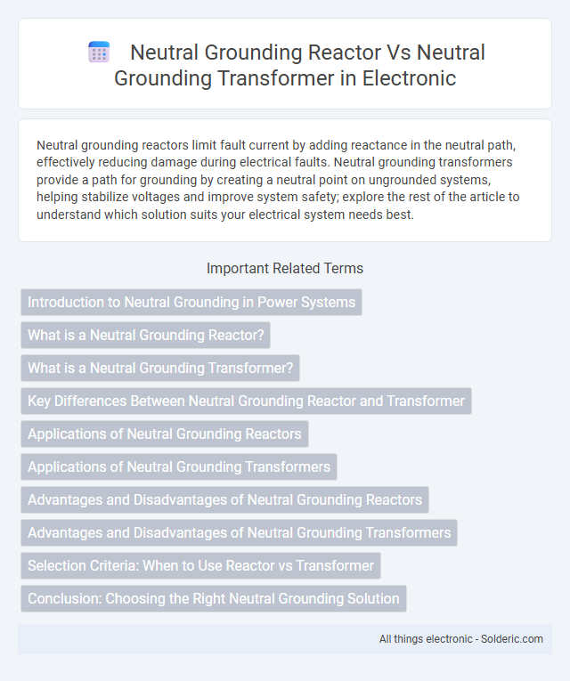 Neutral Grounding Reactor vs Neutral Grounding Transformer - What is the difference?