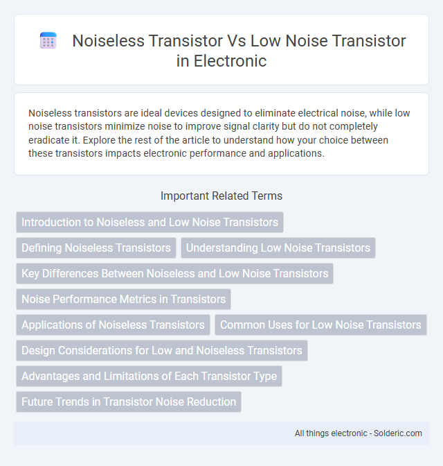 Low Noise Transistor vs Noiseless Transistor - What is the difference?