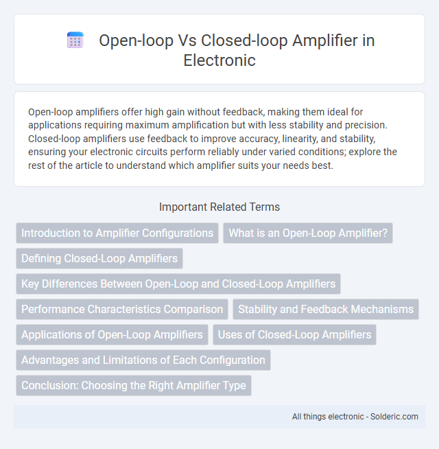 Closed-Loop vs Open-Loop Amplifier - What is the difference?