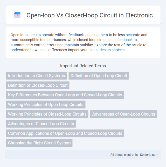 Closed-loop vs Open-loop Circuit - What is the difference?