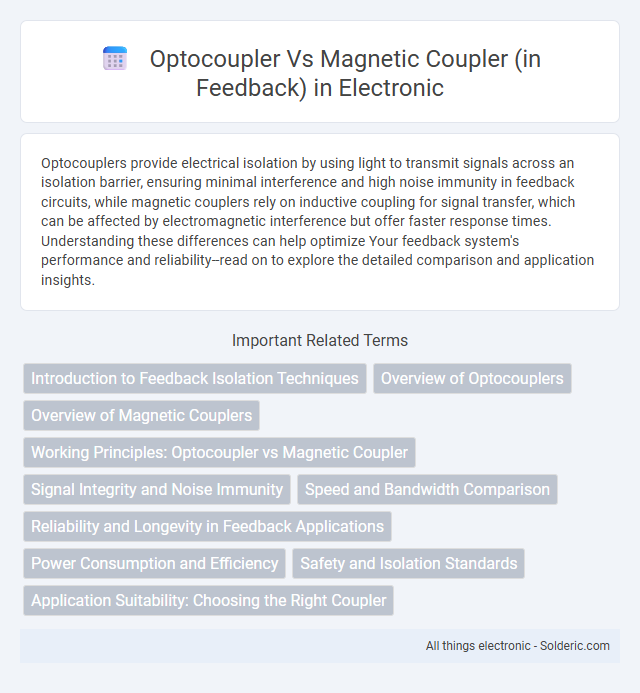 Magnetic Coupler vs Optocoupler (in Feedback) - What is the difference?
