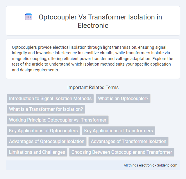 Optocoupler vs Transformer Isolation - What is the difference?