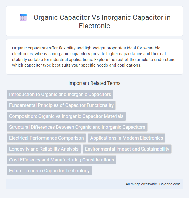 Inorganic Capacitor vs Organic Capacitor - What is the difference?