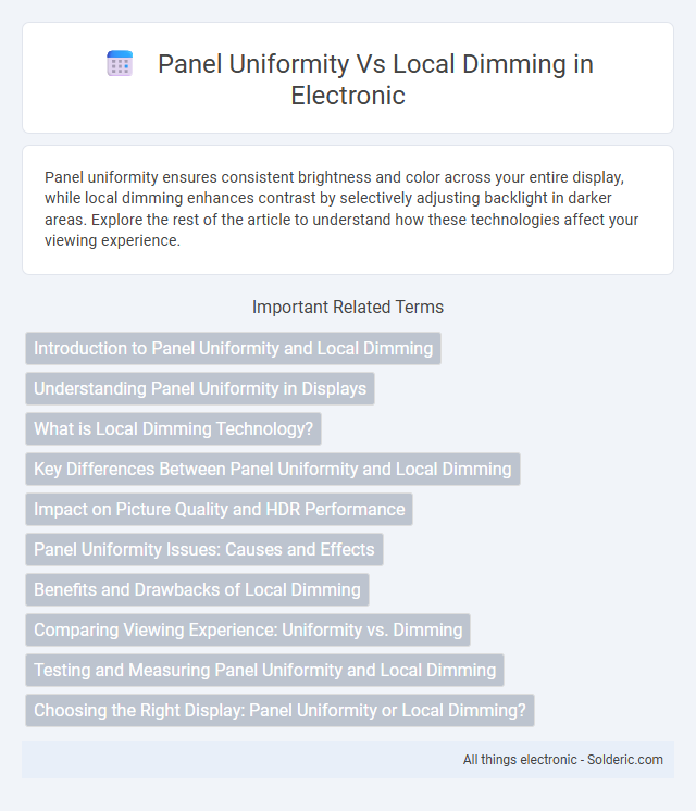 Local Dimming vs Panel Uniformity - What is the difference?