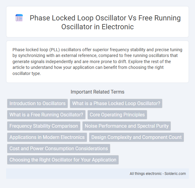 Free Running Oscillator vs Phase Locked Loop Oscillator - What is the difference?