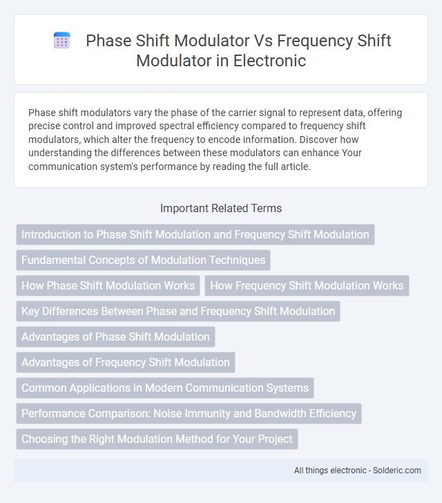 Frequency Shift Modulator vs Phase Shift Modulator - What is the difference?