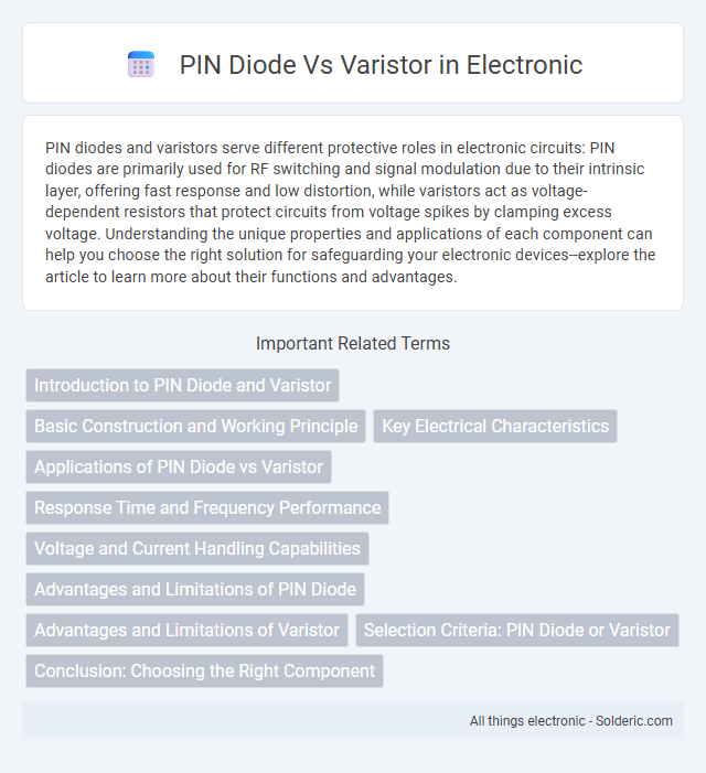 Varistor vs PIN diode - What is the difference?