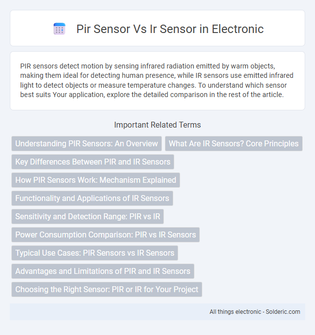 IR Sensor vs PIR Sensor - What is the difference?