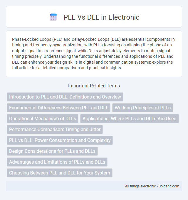 DLL vs PLL - What is the difference?